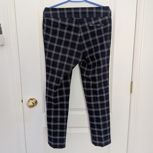 Soho Navy & White Plaid Pants – Women’s Size M #104 - Picture 2 of 5